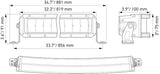 Hella Universal Black Magic 30in Tough Double Row Curved Light Bar - Spot & Flood Light - 358197611