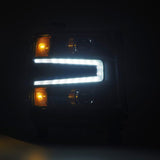 AlphaRex 16-18 Chevy 1500HD LUXX LED Proj Headlights BK w/Seq Actvn Light / SeqSig (Req PN 810023) - 880234