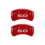 MGP Rear set 2 Caliper Covers Engraved Rear Cobra Red finish silver ch - 10010RCOBRD