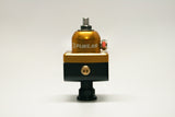 Fuelab 575 Carb Adjustable Mini FPR Blocking 1-3 PSI (1) -6AN In (2) -6AN Out - Gold - 57502-5