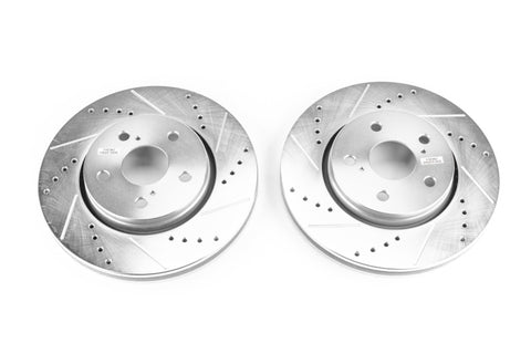 Power Stop 18-19 Toyota C-HR Front Evolution Drilled & Slotted Rotors - Pair - JBR1757XPR