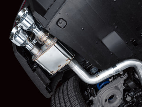 AWE 2024 Ford Mustang Dark Horse S650 RWD SwitchPath Cat-Back Exhaust w/ Quad Chrome Silver Tips - 3025-42375