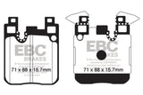 EBC Racing 16-18 BMW M2 3.0L Turbo RP-X Rear Brake Pads - DP82133RPX