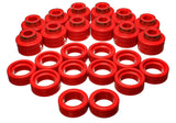 Energy Suspension 92-99 GM Denal XL/Suburban 2WD/Yukon XL 2WD Red Body (Cab) Mount Set - 3.4148R