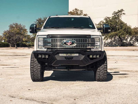 Road Armor 17-20 Ford F-250 SPARTAN Front Bumper Bolt-On Pre-Runner Guard - Tex Blk - 6172XFPRB