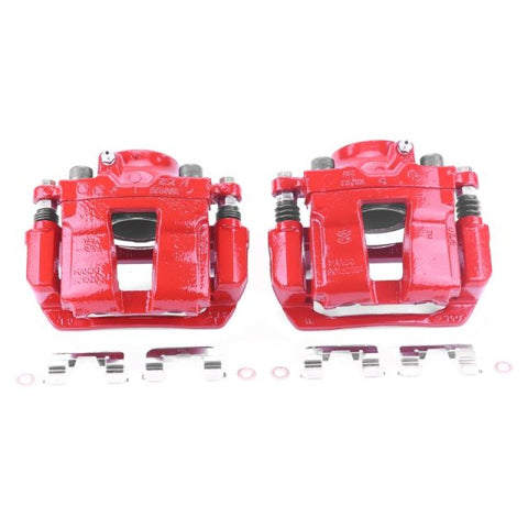 Power Stop 11-15 Hyundai Sonata Front Red Calipers w/Brackets - Pair - S6460