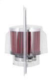 K&N 1.75in Flange ID x 3in OD x 2.5in H Chrome Finish Rubber Base Crankcase Vent Filter - 62-1480