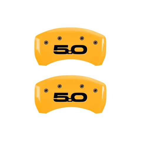 MGP Rear set 2 Caliper Covers Engraved Rear 2015/50 Yellow finish black ch - 10203RM52YL