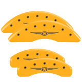 MGP 4 Caliper Covers Engraved F & R Chrysler Wing Yellow Finish Black Char 2004 Chrysler Pacifica - 32002SCW1YL