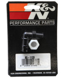 K&N Air Filter Vent Kit - White - 90 Degree Plastic 0.50in Flange 1.75in H 1.75in L - 85-1120