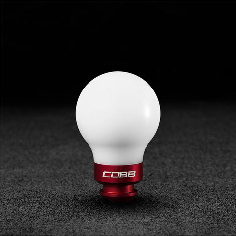 Cobb Subaru 5-Speed COBB Knob - White w/ Race Red - 211350-W-RD
