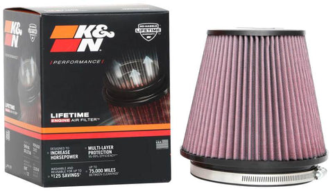 K&N Universal Clamp-On Air Filter 6in FLG / 7-1/2in B / 5in T / 6-1/2in H - RU-1042XD