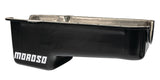 Moroso Pre-80 Chevrolet Small Block (w/Driver Side Dipstick) Wet Sump 5qt 7.5in Steel Oil Pan - Blk - 20170