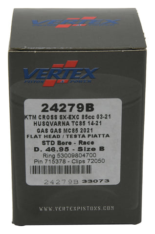Vertex Piston 09-24 KTM 85 SX 85cc Cast Race Piston Kit - 24279B