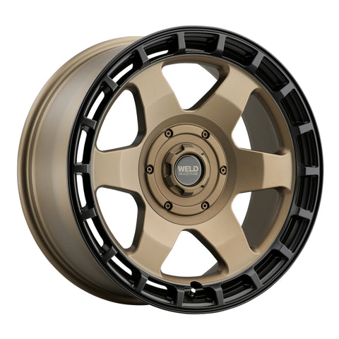 Weld Off-Road Ridge 17x9 - 6x135 / 6x139.7 BP - ET-12 - 106.1mm CB - Satin Bronze Wheel (Black Ring) - W15079098450