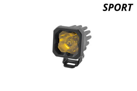 Diode Dynamics Stage Series C1 LED Pod Sport - Yellow Flood Standard ABL Each - DD6448S