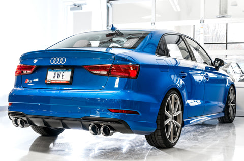 AWE Tuning Audi 8V S3 SwitchPath Exhaust w/Chrome Silver Tips 102mm - 3025-42068