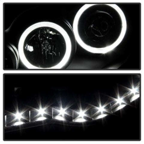 xTune Toyota Tacoma 05-11 Halo Projector Headlights Black PRO-JH-TT05-LED-BK - 9027857