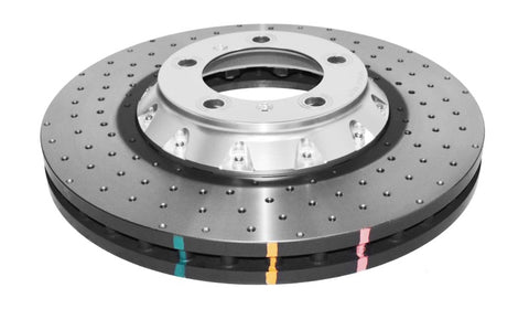 DBA 2008 Porsche Cayenne (368mm Front Rotor) Front 5000 Series Cross Drilled Rotor w/Silver Hat - 52592SLVXD