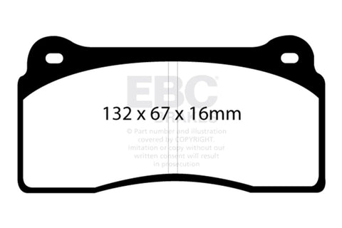 EBC Racing 99-03 Aston Martin DB7 5.9L SR-11 Sintered Race Front/Rear Brake Pads - DP81110.16SR11