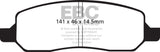 EBC 06-09 Buick Lucerne 3.8 Greenstuff Rear Brake Pads - DP21770