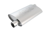 Borla Universal Pro-XS Muffler Oval 3in Inlet/Outlet Offset/Offset Notched Muffler - 400491