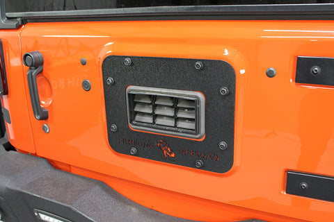 Fishbone Offroad 07-18 Jeep Wrangler JK Aluminum Tailgate Plate - Black Textured Powdercoat - FB31042