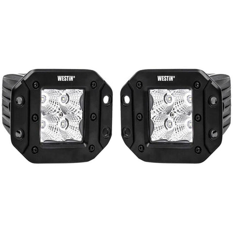 Westin FM4Q 3W Osram w/mounting hardware and pigtail connectors (set of 2) - Black - 09-1218FM4