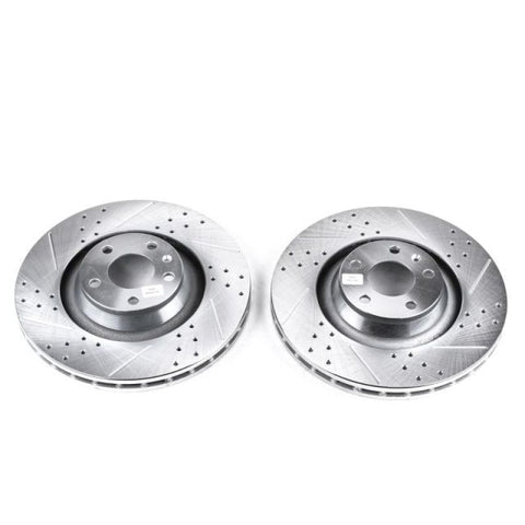 Power Stop 05-11 Audi A6 Quattro Front Evolution Drilled & Slotted Rotors - Pair - EBR828XPR