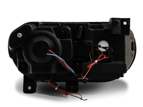 Raxiom 08-14 Dodge Challenger Dual LED Halo Projector Headlights- Black Housing (Clear Lens) - CH3684