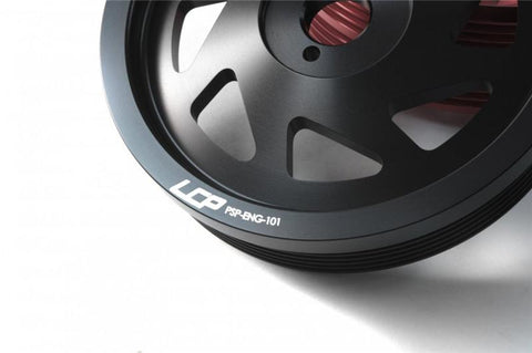 PERRIN 15-18 Subaru WRX / 13-20 BRZ / 14-18 FXT / 13-16 Crosstrek Lightened Crank Pulley - Black - PSP-ENG-101BK