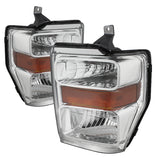 xTune Ford F250/350/450 Super Duty 08-10 OEM Headlights Chrome HD-JH-FS08-AM-C - 9022401