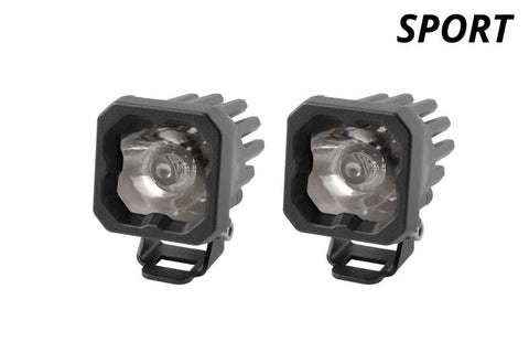 Diode Dynamics Stage Series C1 LED Pod Sport - White Flood Standard RBL (Pair) - DD6446P