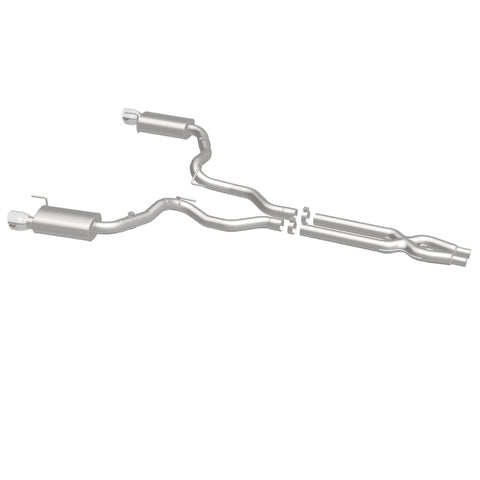 MagnaFlow Cat Back, SS, 3in, Street, Dual Split Polished 4.5in Tips 2015 Ford Mustang GT V8 5.0L - 19100