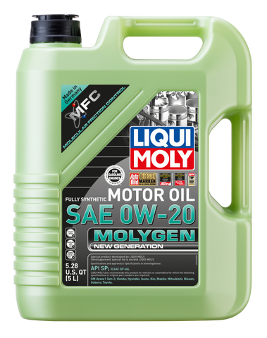LIQUI MOLY 5L Molygen New Generation Motor Oil SAE 0W20 - 20438