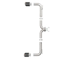 aFe Takeda 2-1/2in 304 SS Axle-Back Exhaust w/ Carbon Fiber Tips 14-18 Mazda 3 L4 2.0L/2.5L - 49-37014-C