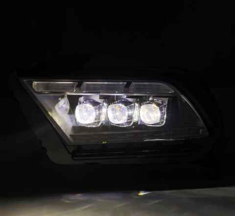 AlphaRex 10-12 Ford Mustang NOVA-Series LED Proj. Headlights Alpha-Blk w/Activ Lght & Seq.Sig SB DBL - 880490