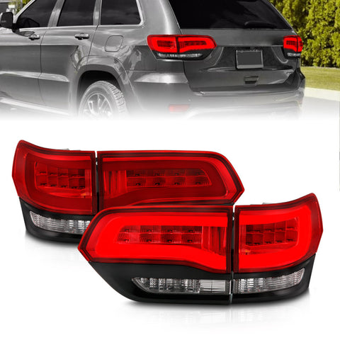 ANZO 2014-2016 Jeep Grand Cherokee LED Taillights Red/Clear - 311268