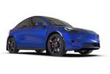 Rally Armor 20-26 Tesla Model Y, Juniper Y White UR Mud Flap w/Black Logo - MF72-UR-WH/BLK