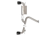 aFe 22-23 Hyundai Kona N L4 2.0L (t) Takeda 3in SS Axle-Back Exhaust System w/ Black Tips - 49-37032-B