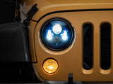 Raxiom 07-18 Jeep Wrangler JK 7-In LED Headlights- BlueHousing- Clear Lens - J154696