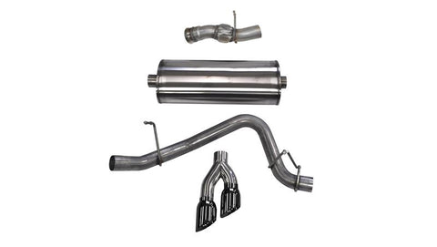 Corsa 2015-2020 GMC Yukon Denali 6.2L V8 Single Side Exit Cat-Back Exhaust w/ Polished Black Tips - 14826BLK