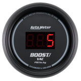 Autometer Black 52mm 30 In Hg.-Vac./30 PSI Digital Vacuum/Boost Gauge - 6359