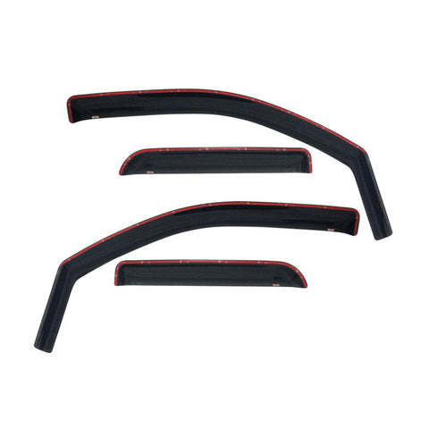 Westin 2014-2018 Chevy Silverado 1500 Dbl Cab In-Channel Wind Deflector 4pc - Smoke - 72-39417