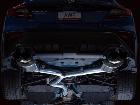 AWE Tuning 2022+ VB Subaru WRX Touring Edition Exhaust - Diamond Black Tips - 3015-43979