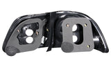 ANZO 1999-2000 Honda Civic Taillights Black - 221068