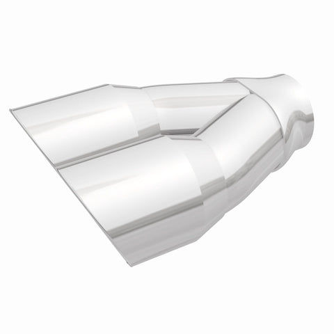 MagnaFlow Double Wall 3in Dual Round Polished Tip 2.25in Inlet - 35226