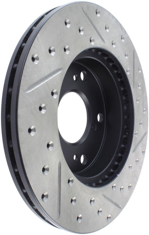 StopTech 02-06 Acura RSX Slotted & Drilled Right Front Rotor - 127.40056R