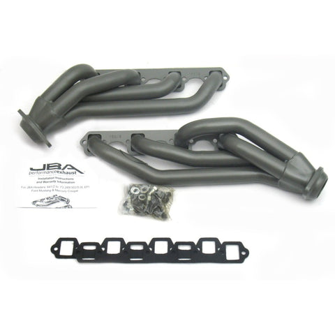 JBA 65-73 Ford Mustang 260-302 SBF 1-5/8in Primary Ti Ctd Mid Length Header - 1650SJT