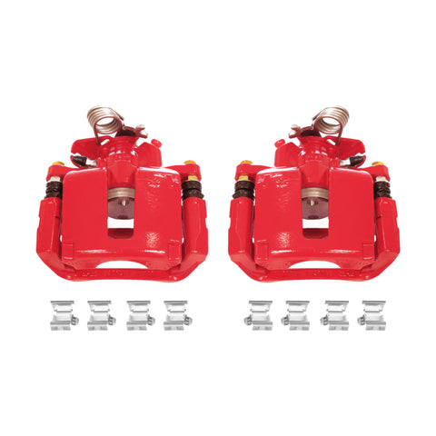 Power Stop 13-17 Ford Explorer Rear Red Calipers w/Brackets - Pair - S5466